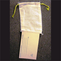 2.75"X4" COTTON DOUBLE DRAWSTRING BAGS WITH TAGS