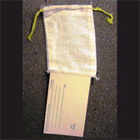 3.25"X5" COTTON DOUBLE DRAWSTRING BAGS WITH TAGS