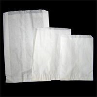 WHITE KRAFT MERCHANDISE BAGS