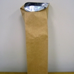 NATURAL KRAFT BAGS WITH FOIL LINING & DEGASSING VALVE - 3-3/8"x2-1/2"x13"