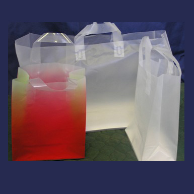 HIGH DENSITY PLASTIC SOFT LOOP SHOPPING BAGS