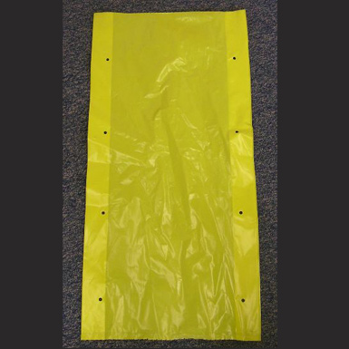 15"X4"X30" YELLOW OPAQUE POLY BAGS with VENT HOLES